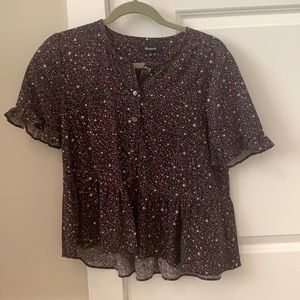 Madewell Peplum Top (Size S)